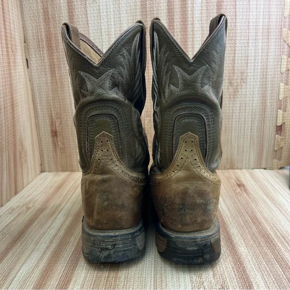 Ariat WorkHog Work Boots Mens 12EE Brown Cowboy Pull On Round Toe Ranch - Picture 4 of 9